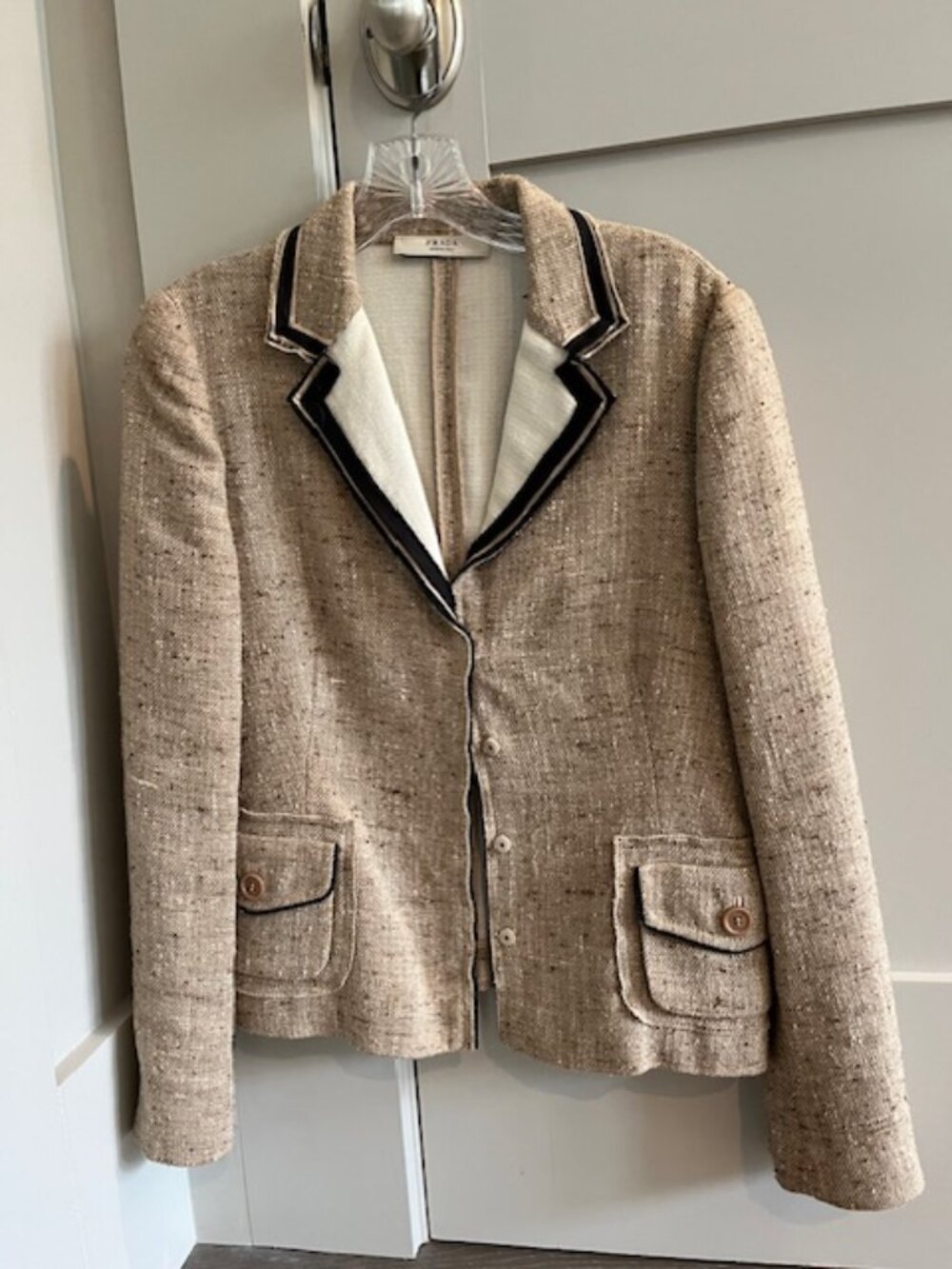 Prada tweed jacket size 44